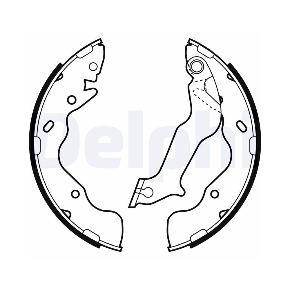 DELPHI LS2059 Bremsbackensatz f&uuml;r KIA, Hinterachse