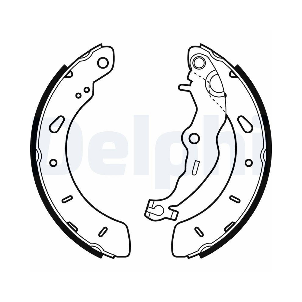 DELPHI LS2062 Bremsbackensatz f&uuml;r FORD, Hinterachse, Vorderachse