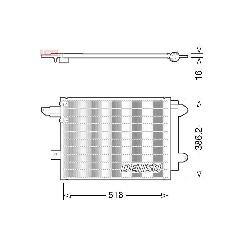 Kondensator, Klimaanlage DENSO DCN02005 für AUDI VAG