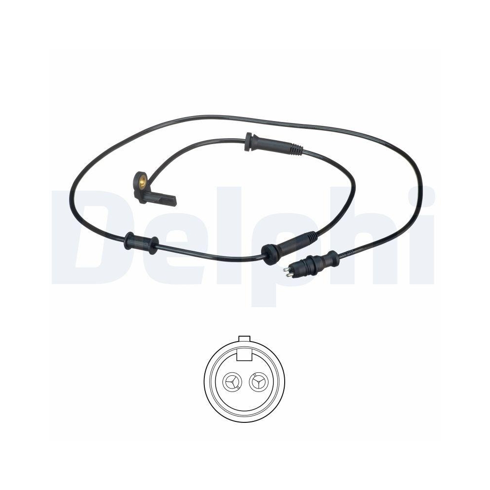 DELPHI SS20479 Sensor, Raddrehzahl f&uuml;r FIAT, Vorderachse links