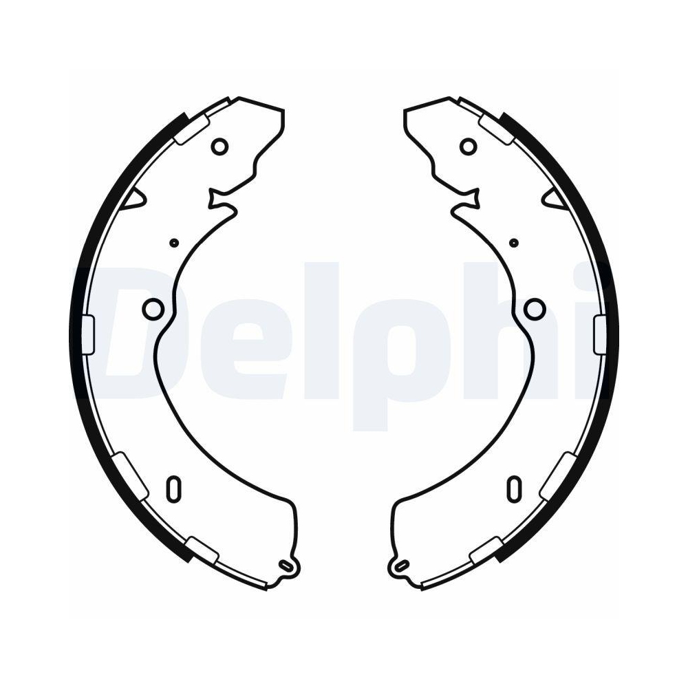 Bremsbackensatz DELPHI LS2063 für ISUZU, Hinterachse, Hinterachse links