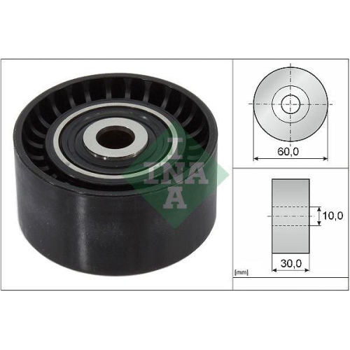 Umlenk-/F&uuml;hrungsrolle, Keilrippenriemen INA 532 0321 10 f&uuml;r BMW CITRO&Euml;N FIAT