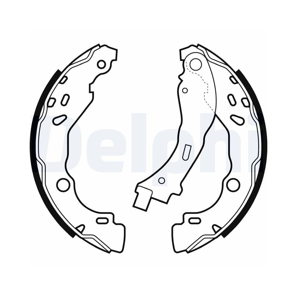DELPHI LS2066 Bremsbackensatz f&uuml;r NISSAN, Hinterachse