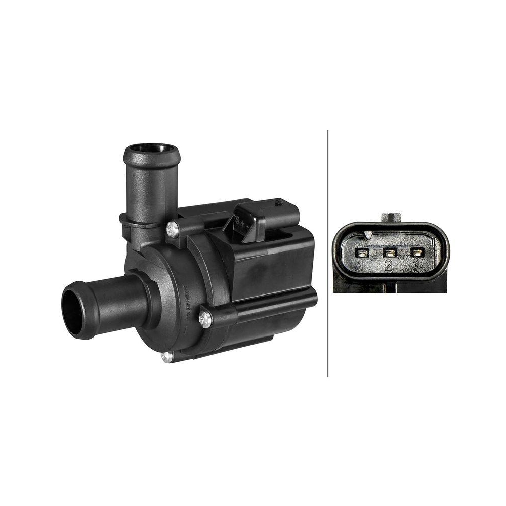 HELLA Zusatzwasserpumpe (K&uuml;hlwasserkreislauf) 8TW 358 304-721 f&uuml;r AUDI SEAT VW