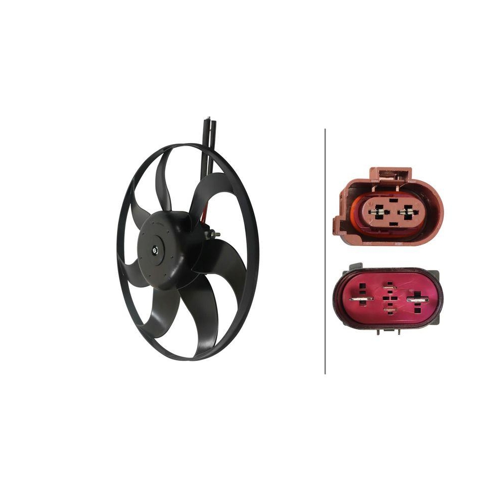 HELLA Lüfter, Motorkühlung 8EW 366 420-141 für AUDI SEAT SKODA VW, links, rechts