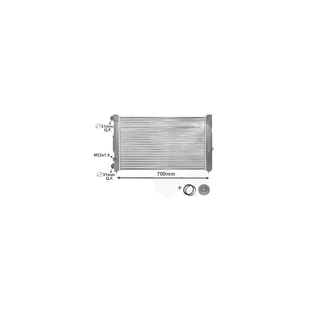 Kühler, Motorkühlung VAN WEZEL 03002123 *** IR PLUS *** für AUDI SKODA VW VAG