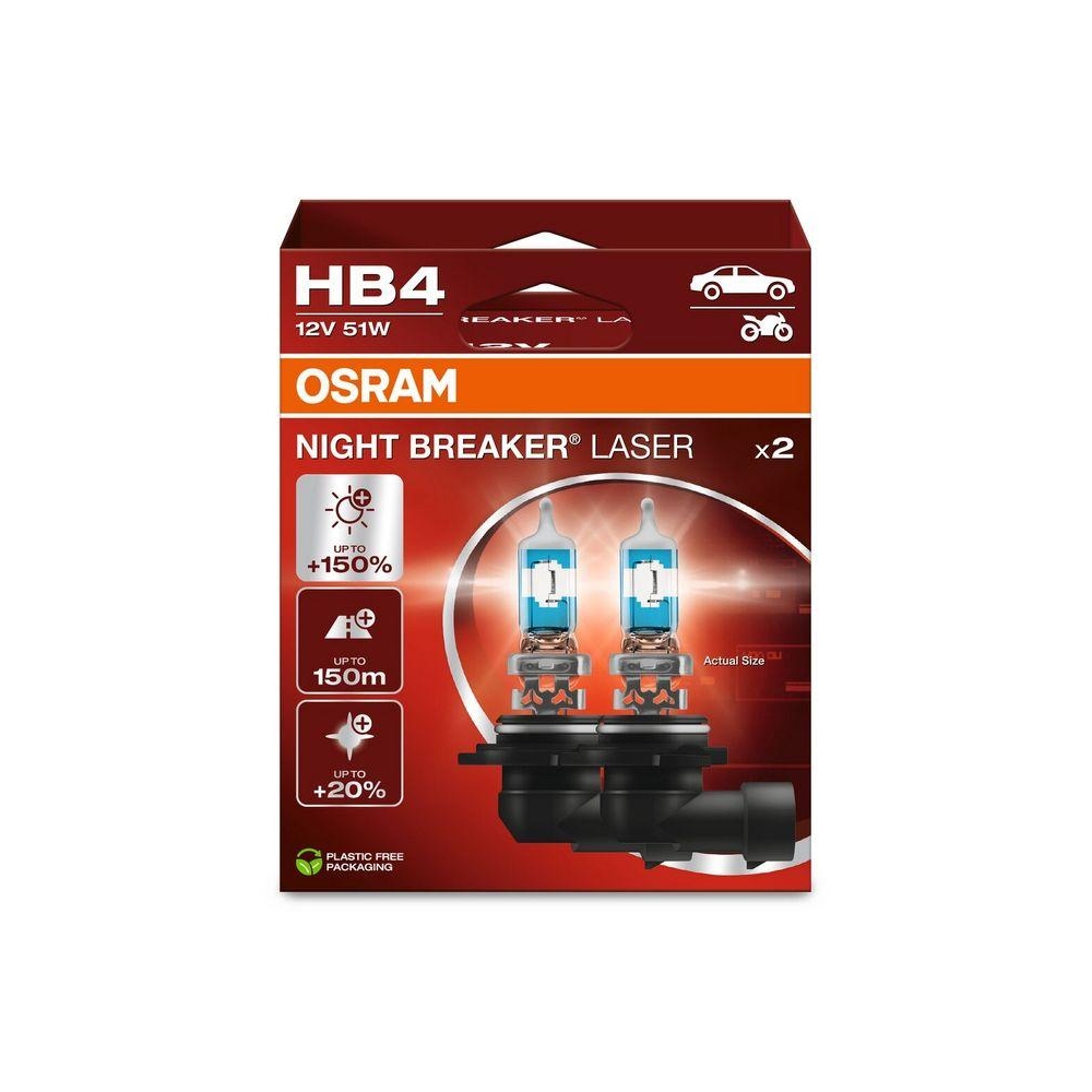 Glühlampe, Abbiegescheinwerfer ams-OSRAM 9006NL-2HB NIGHT BREAKER® LASER für