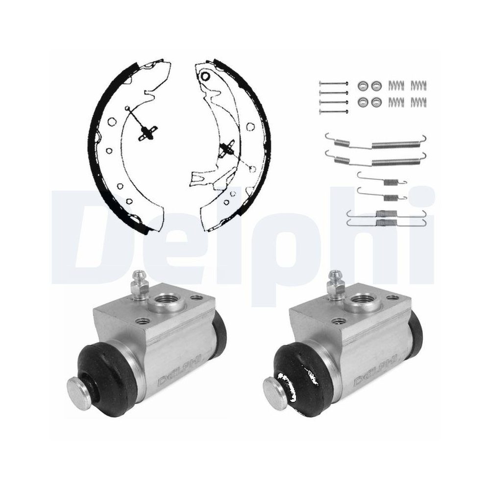 DELPHI KP1130 Bremsbackensatz f&uuml;r CITRO&Euml;N PEUGEOT TOYOTA, Hinterachse