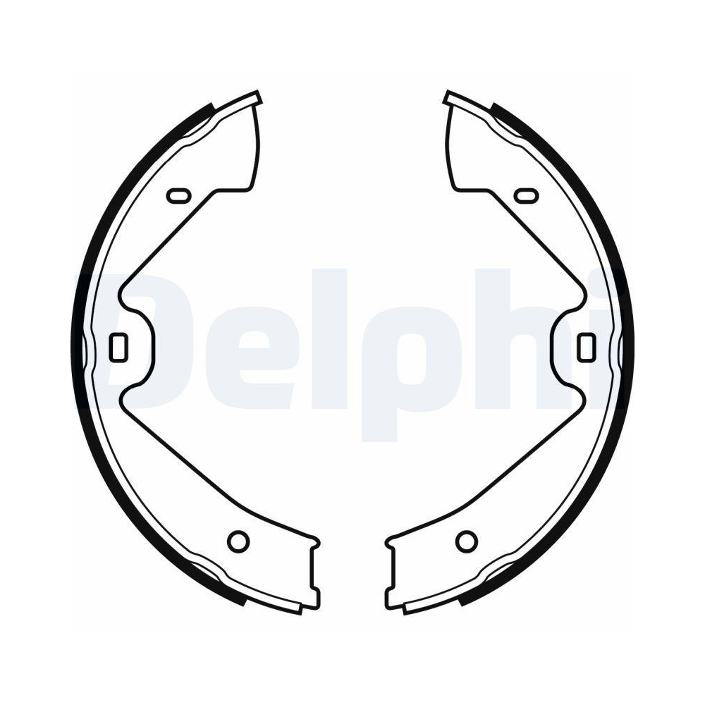 DELPHI LS2070 Bremsbackensatz, Feststellbremse f&uuml;r PORSCHE VW, Hinterachse