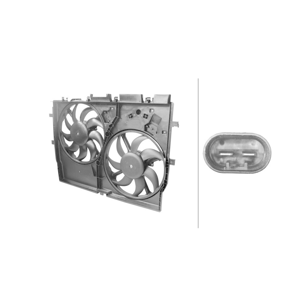 HELLA Lüfter, Motorkühlung 8EW 366 420-171 für CITROËN FIAT PEUGEOT, vorne
