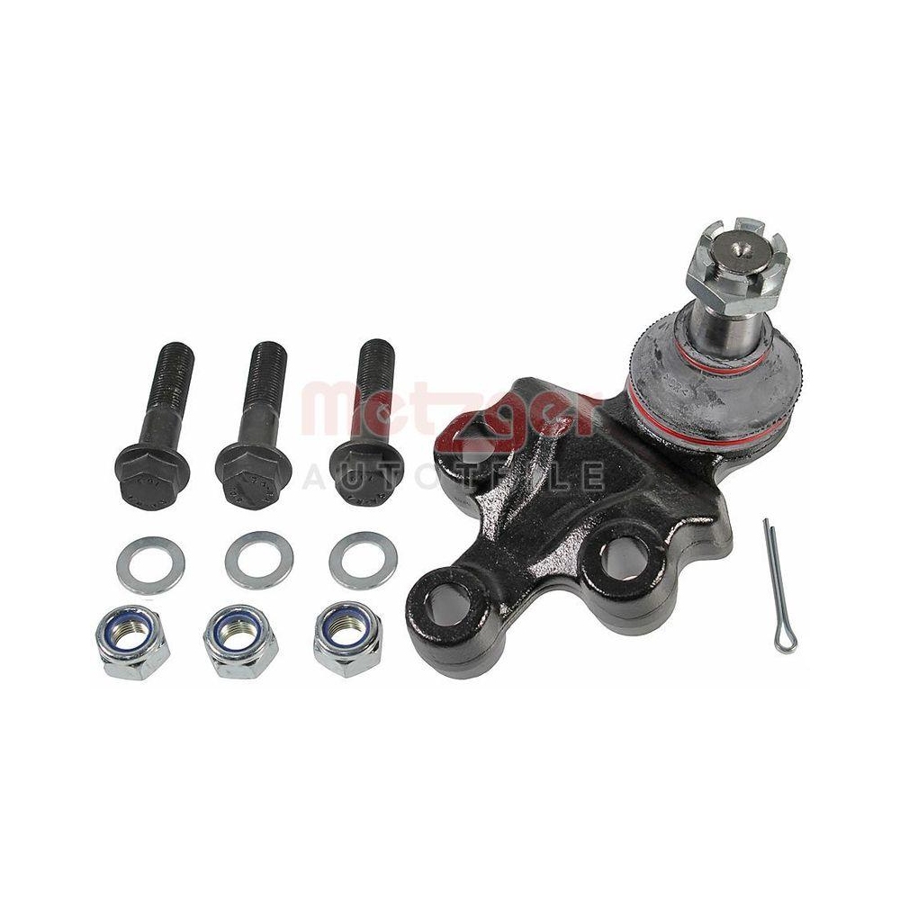 Trag-/F&uuml;hrungsgelenk METZGER 57024308 KIT + f&uuml;r KIA, Vorderachse links, unten