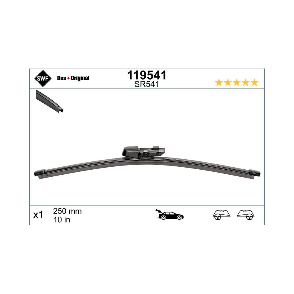 Wischblatt SWF 119541 DAS ORIGINAL REAR für VW, hinten