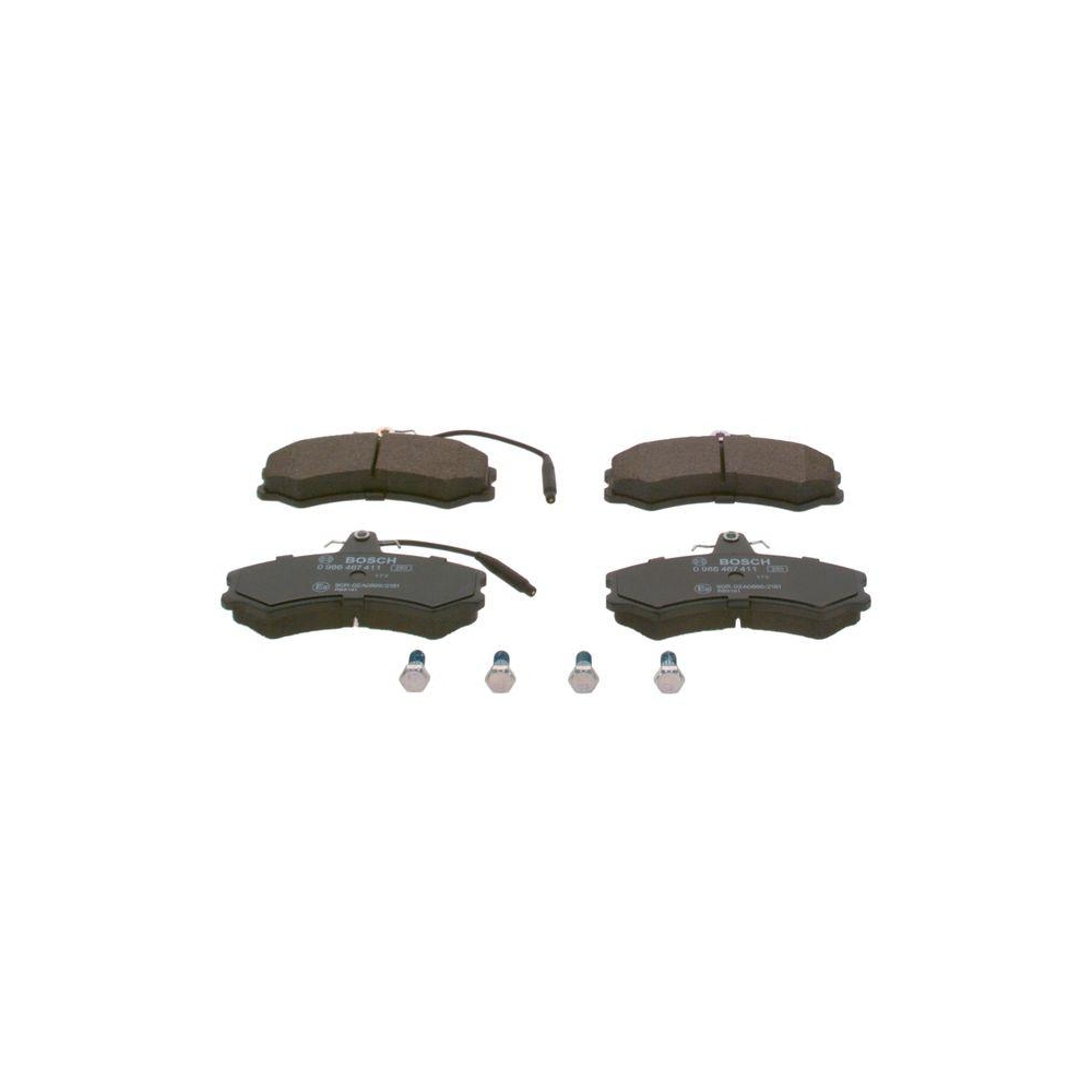 Bremsbelagsatz, Scheibenbremse BOSCH 0 986 467 411 für ALFA ROMEO CITROËN DAF