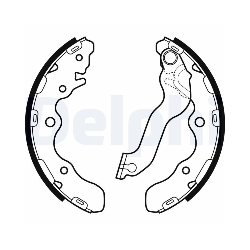 DELPHI LS2072 Bremsbackensatz für KIA, Hinterachse