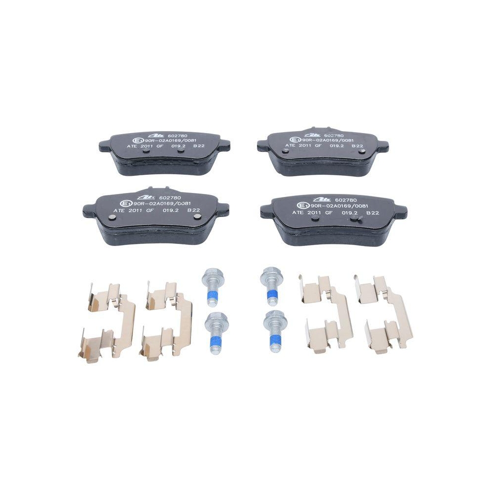 Bremsbelagsatz, Scheibenbremse ATE 13.0460-2780.2 für MERCEDES-BENZ, Hinterachse