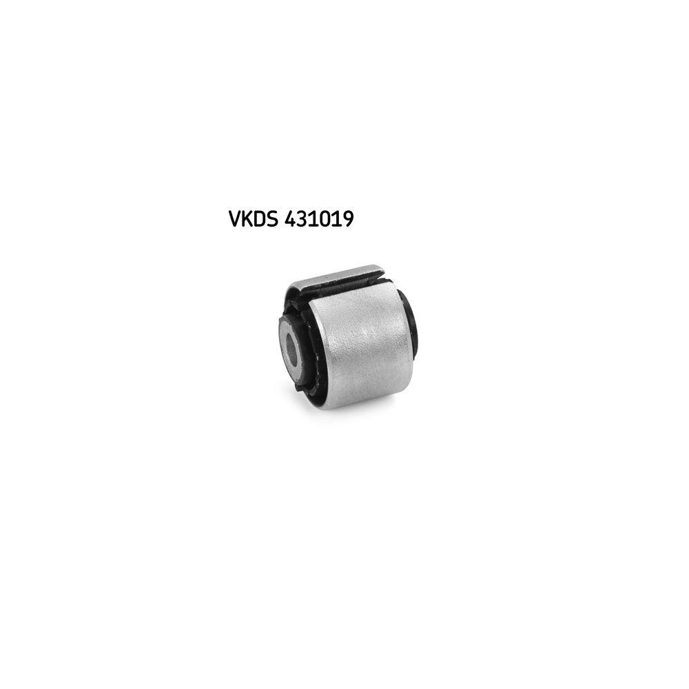 Lagerung, Lenker SKF VKDS 431019 für AUDI, Hinterachse beidseitig, oben, vorne