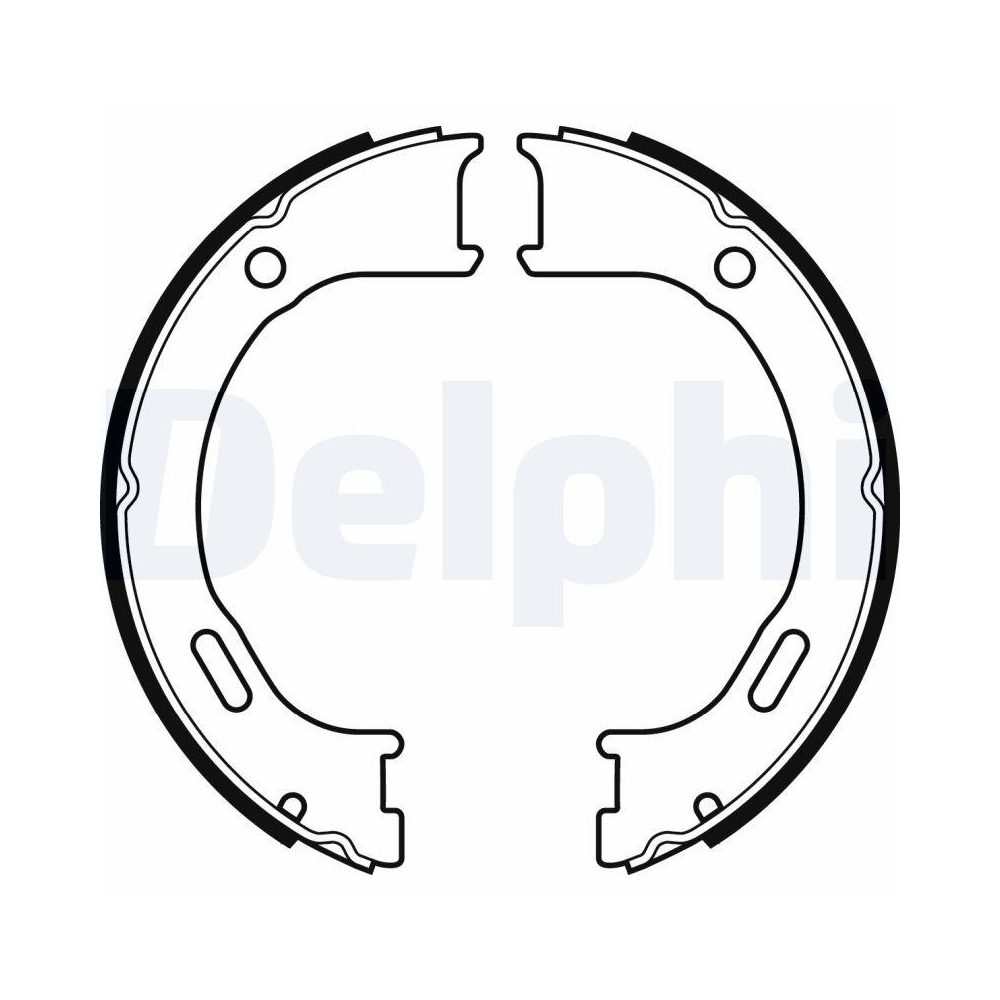 DELPHI LS2076 Bremsbackensatz, Feststellbremse f&uuml;r JEEP, Hinterachse