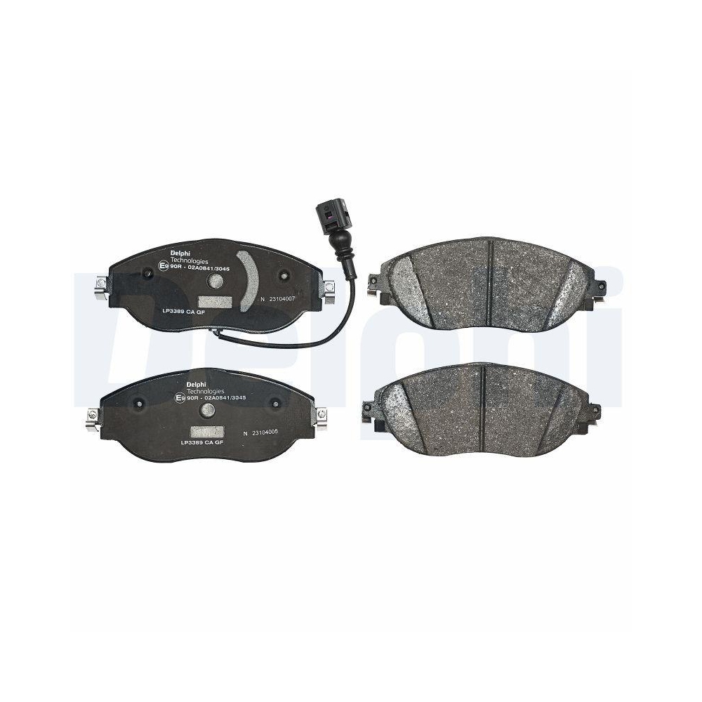 DELPHI LP3389 Bremsbelagsatz, Scheibenbremse f&uuml;r AUDI SEAT SKODA VW VW (SVW)