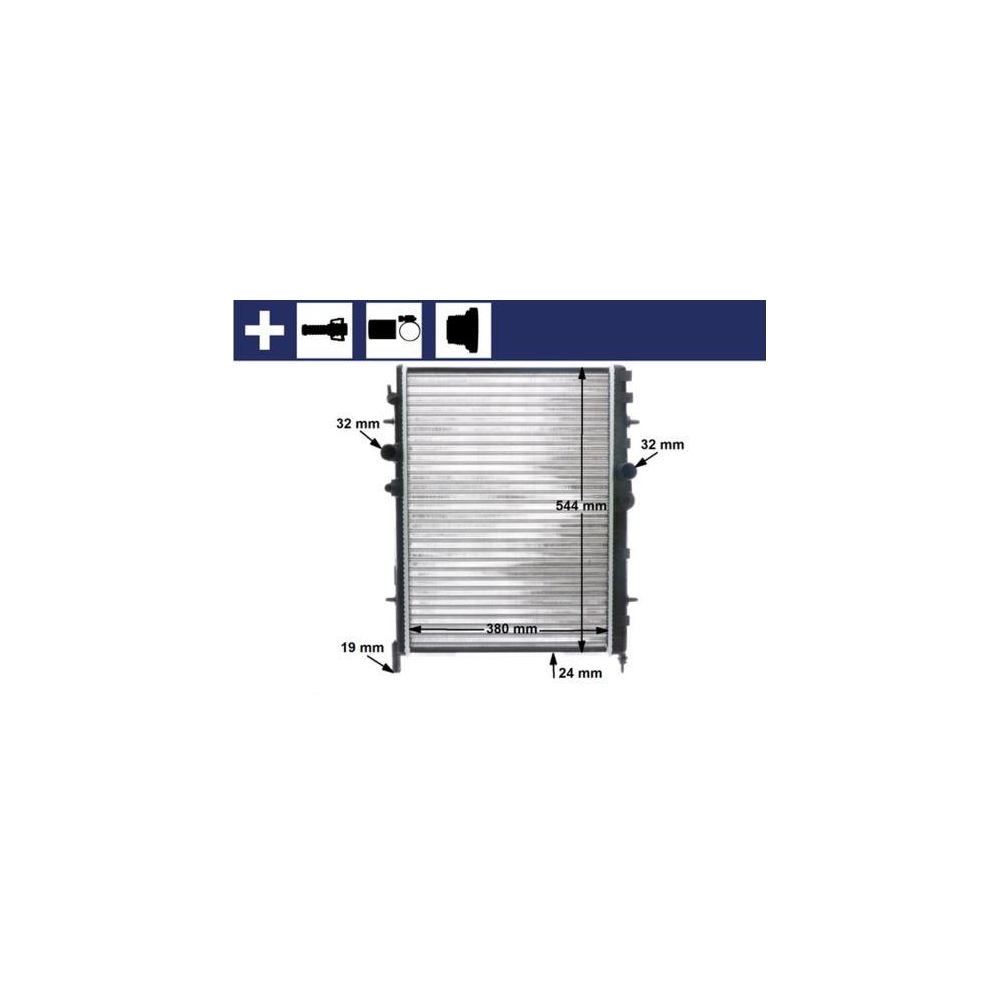 K&uuml;hler, Motork&uuml;hlung MAHLE CR 515 000S BEHR f&uuml;r CITRO&Euml;N PEUGEOT PEUGEOT (DF-PSA)