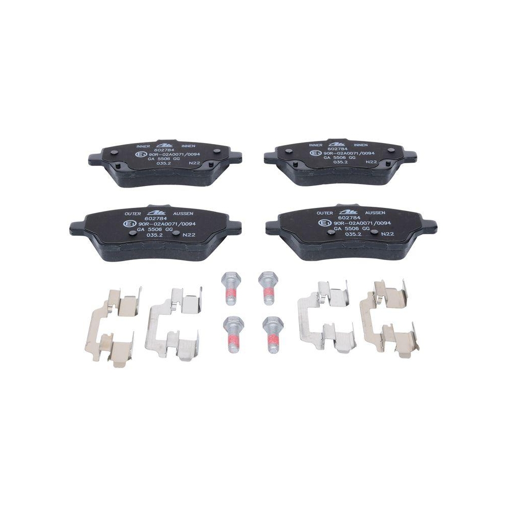 Bremsbelagsatz, Scheibenbremse ATE 13.0460-2784.2 f&uuml;r FORD, Vorderachse