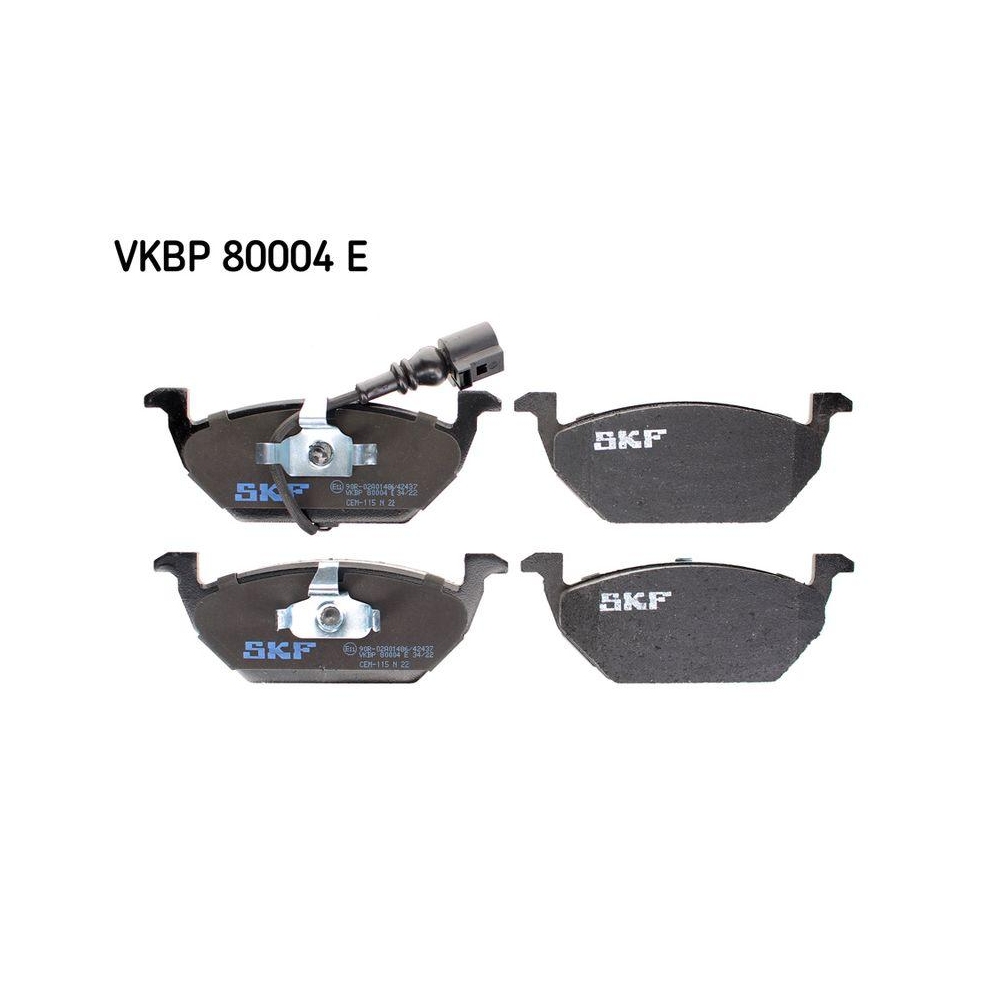 Bremsbelagsatz, Scheibenbremse SKF VKBP 80004 E f&uuml;r AUDI SEAT SKODA VW