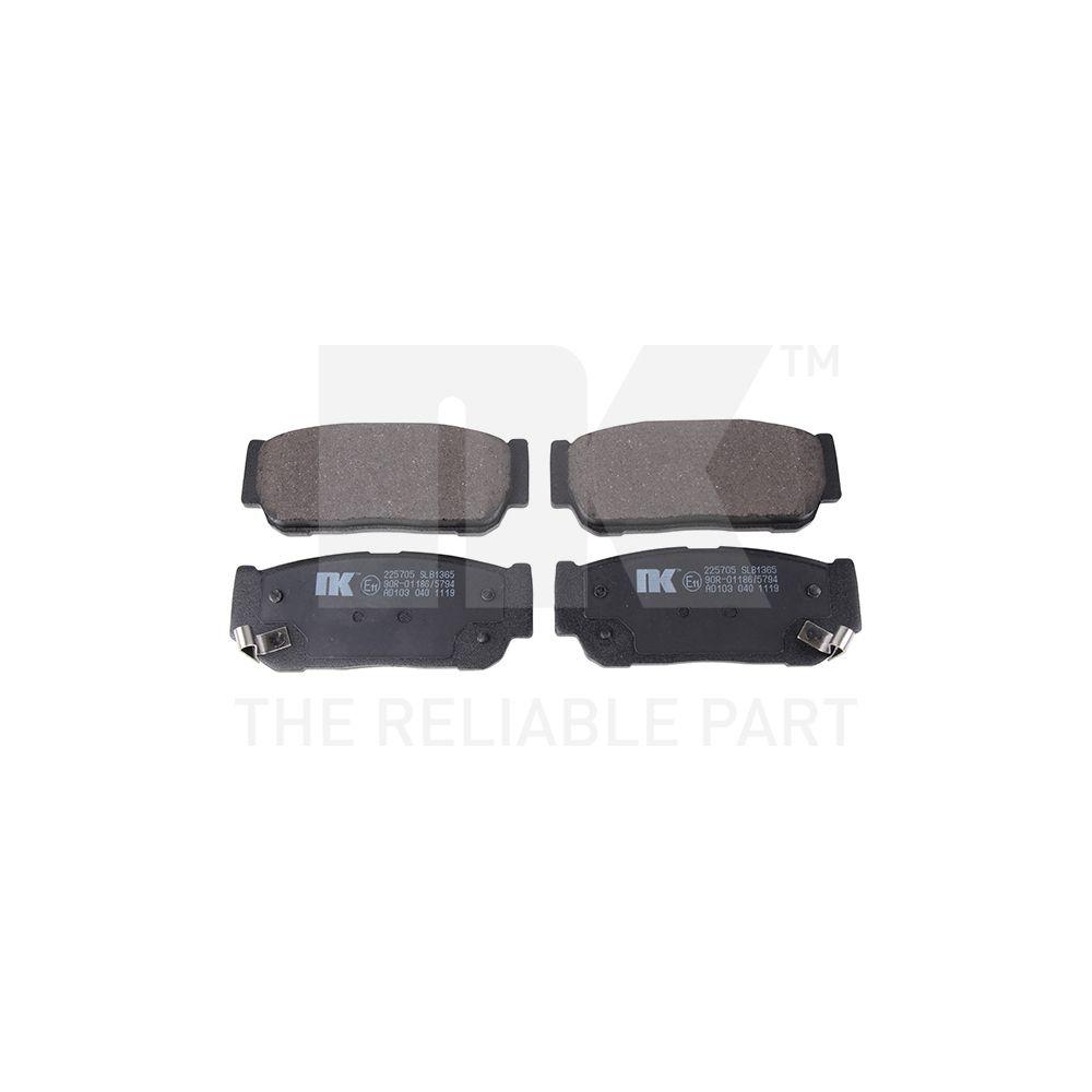 Bremsbelagsatz, Scheibenbremse NK 225705 für SSANGYONG, Hinterachse