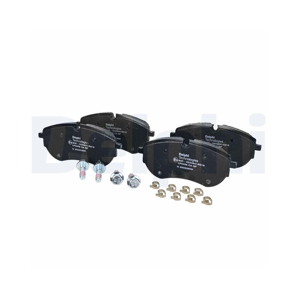 DELPHI LP3406 Bremsbelagsatz, Scheibenbremse f&uuml;r VW, Vorderachse