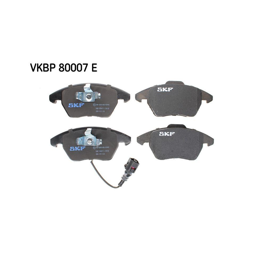 Bremsbelagsatz, Scheibenbremse SKF VKBP 80007 E f&uuml;r AUDI SEAT SKODA VW