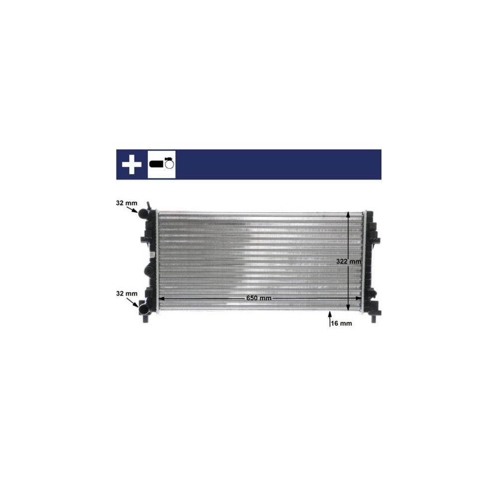 Kühler, Motorkühlung MAHLE CR 2081 000S BEHR für AUDI SEAT SKODA VW CUPRA