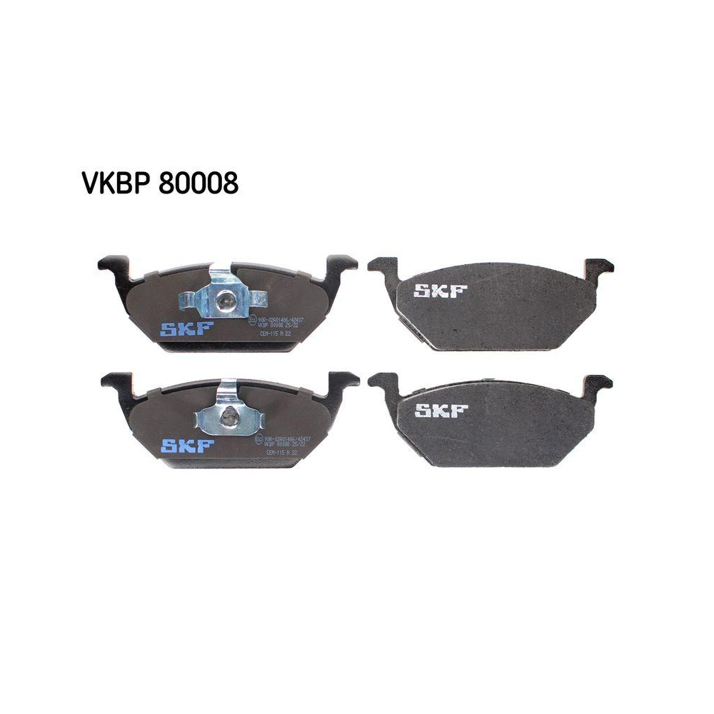 Bremsbelagsatz, Scheibenbremse SKF VKBP 80008 für AUDI SEAT SKODA VW