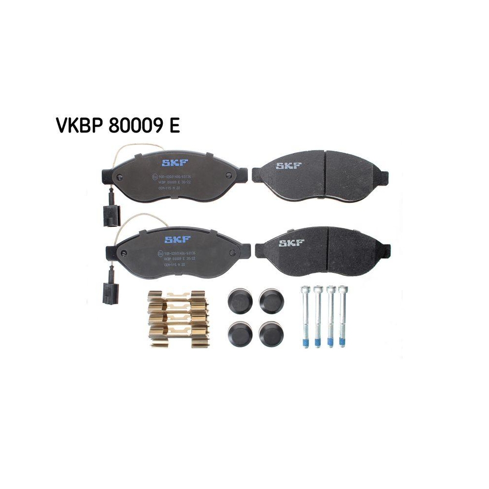 Bremsbelagsatz, Scheibenbremse SKF VKBP 80009 E für CITROËN FIAT PEUGEOT