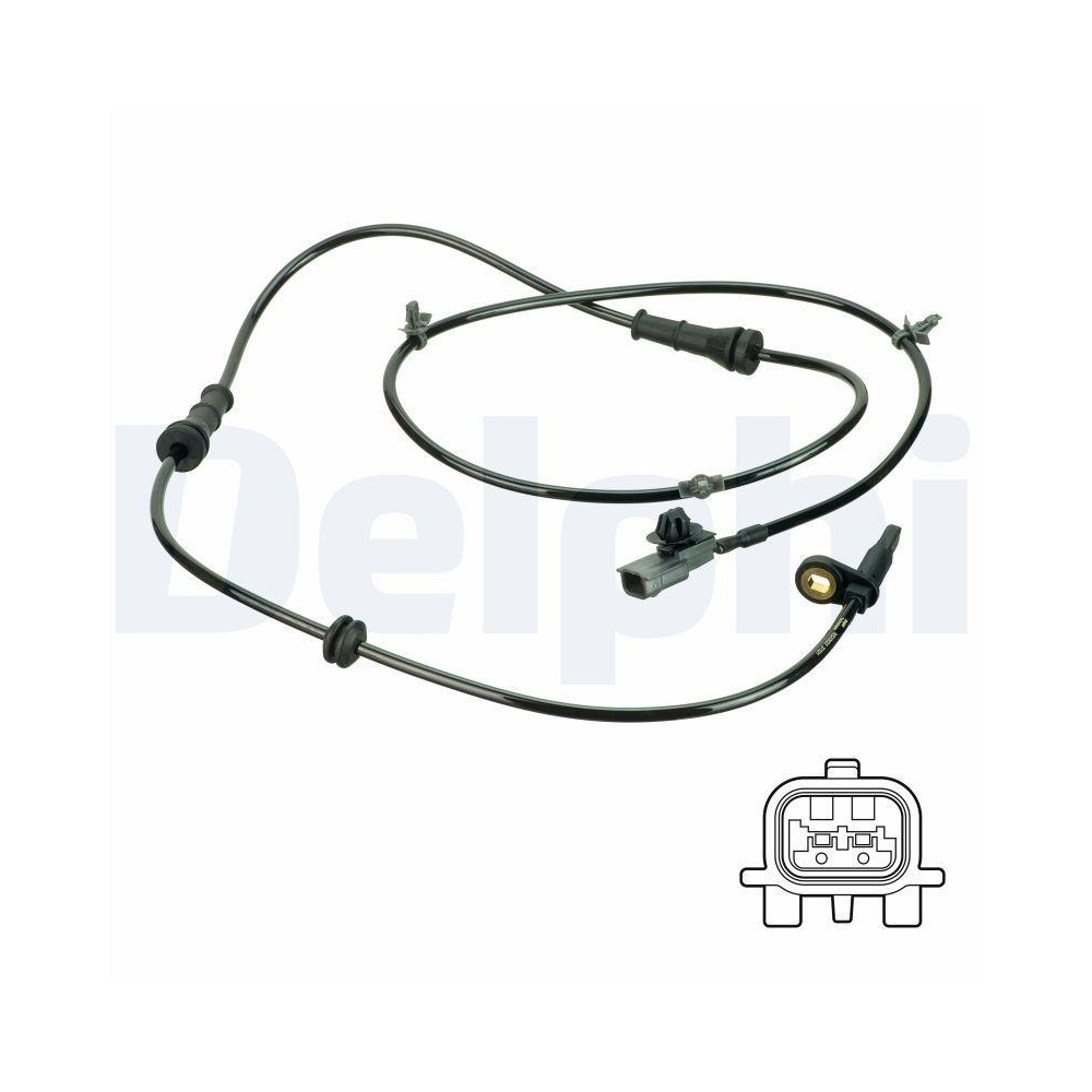 DELPHI SS20822 Sensor, Raddrehzahl f&uuml;r NISSAN, Vorderachse