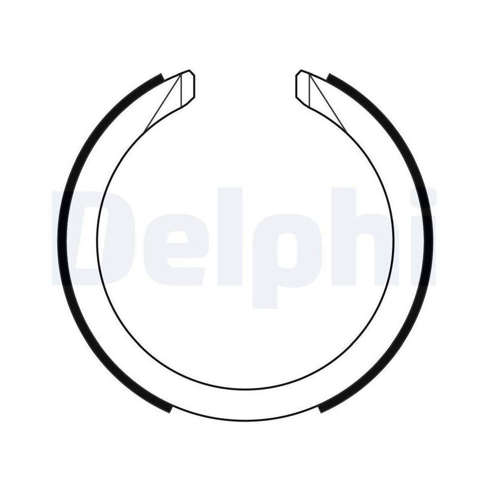 DELPHI LS2169 Bremsbackensatz, Feststellbremse für CHEVROLET HYUNDAI KIA DAEWOO