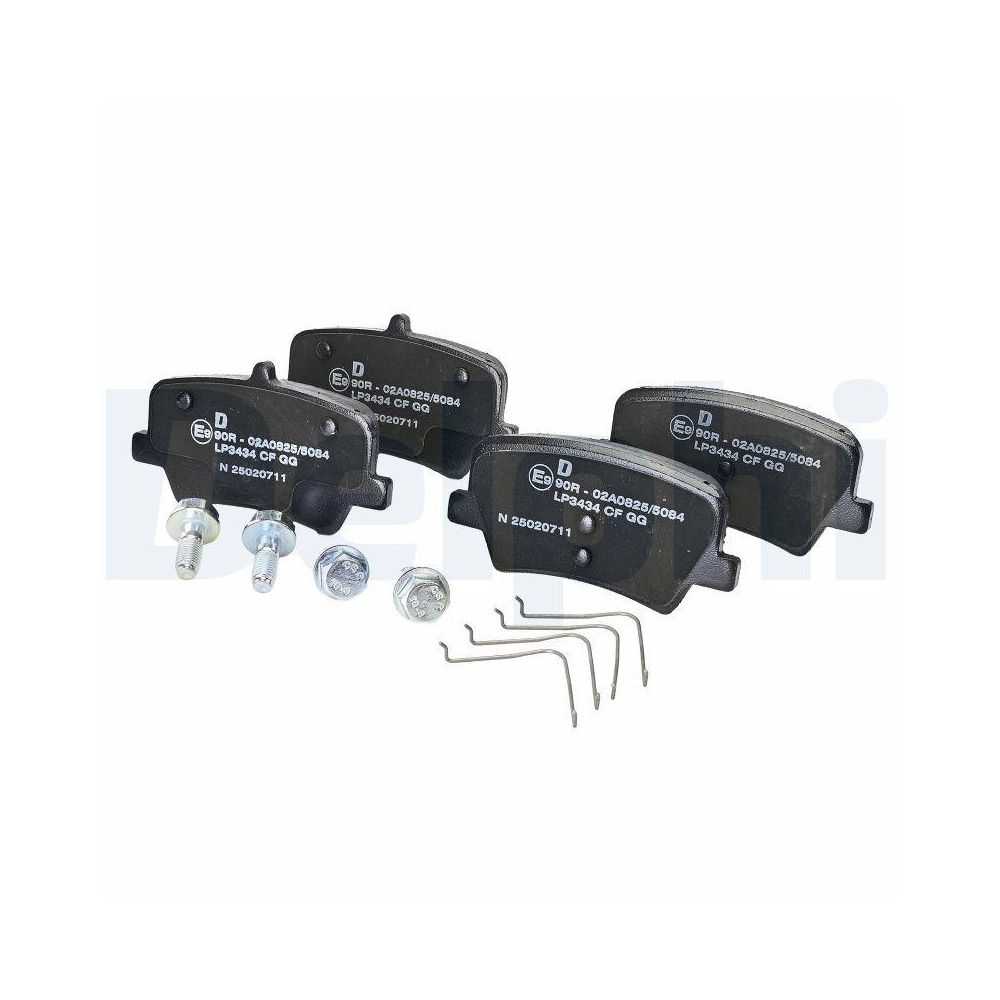 DELPHI LP3434 Bremsbelagsatz, Scheibenbremse f&uuml;r VOLVO VOLVO ASIA, Hinterachse