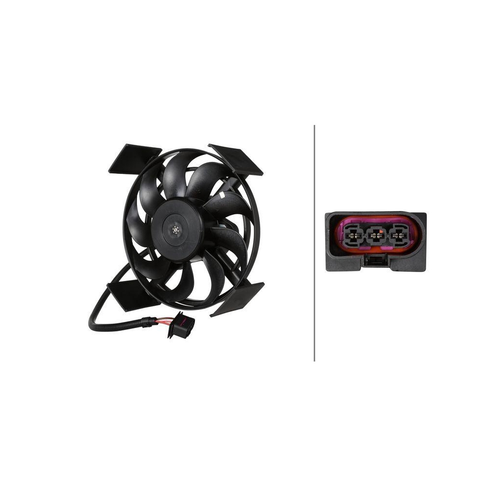 HELLA Lüfter, Motorkühlung 8EW 366 420-321 für AUDI VW CUPRA, links, rechts
