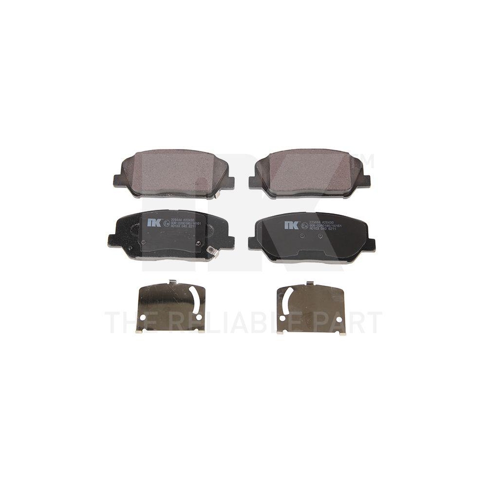 Bremsbelagsatz, Scheibenbremse NK 223444 für HYUNDAI KIA, Vorderachse