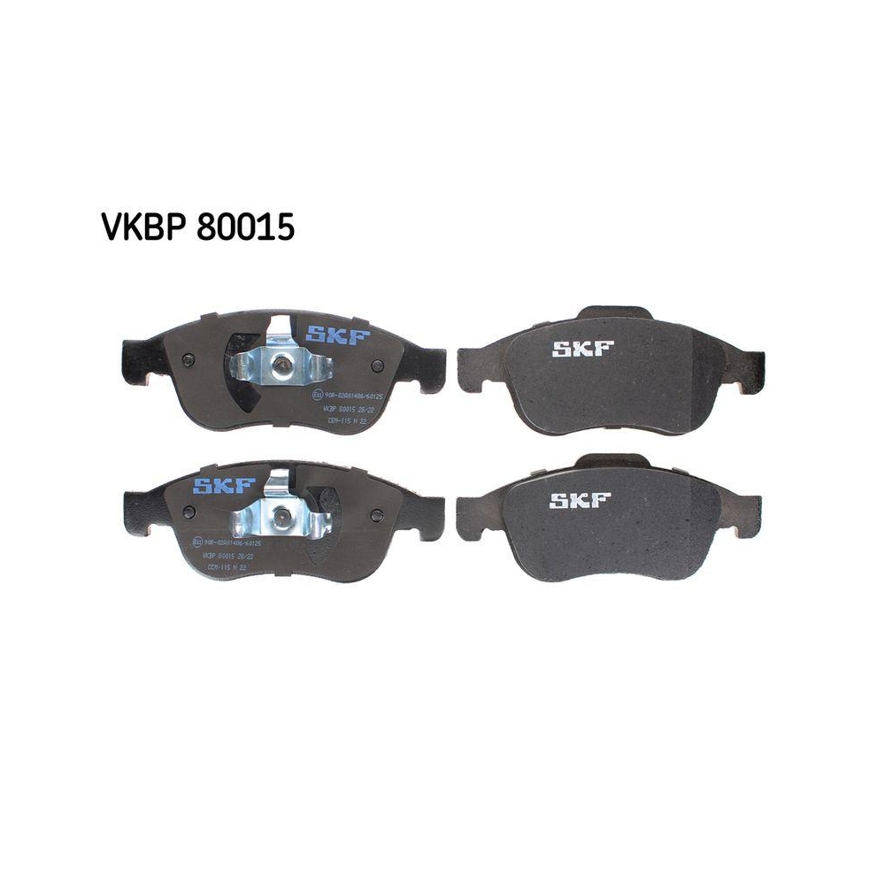 Bremsbelagsatz, Scheibenbremse SKF VKBP 80015 f&uuml;r NISSAN RENAULT DACIA