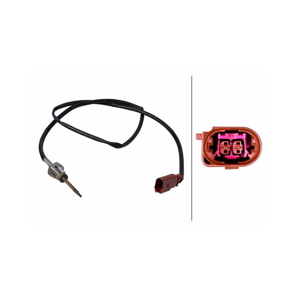 HELLA Sensor, Abgastemperatur 6PT 358 226-501 f&uuml;r AUDI SEAT SKODA VW