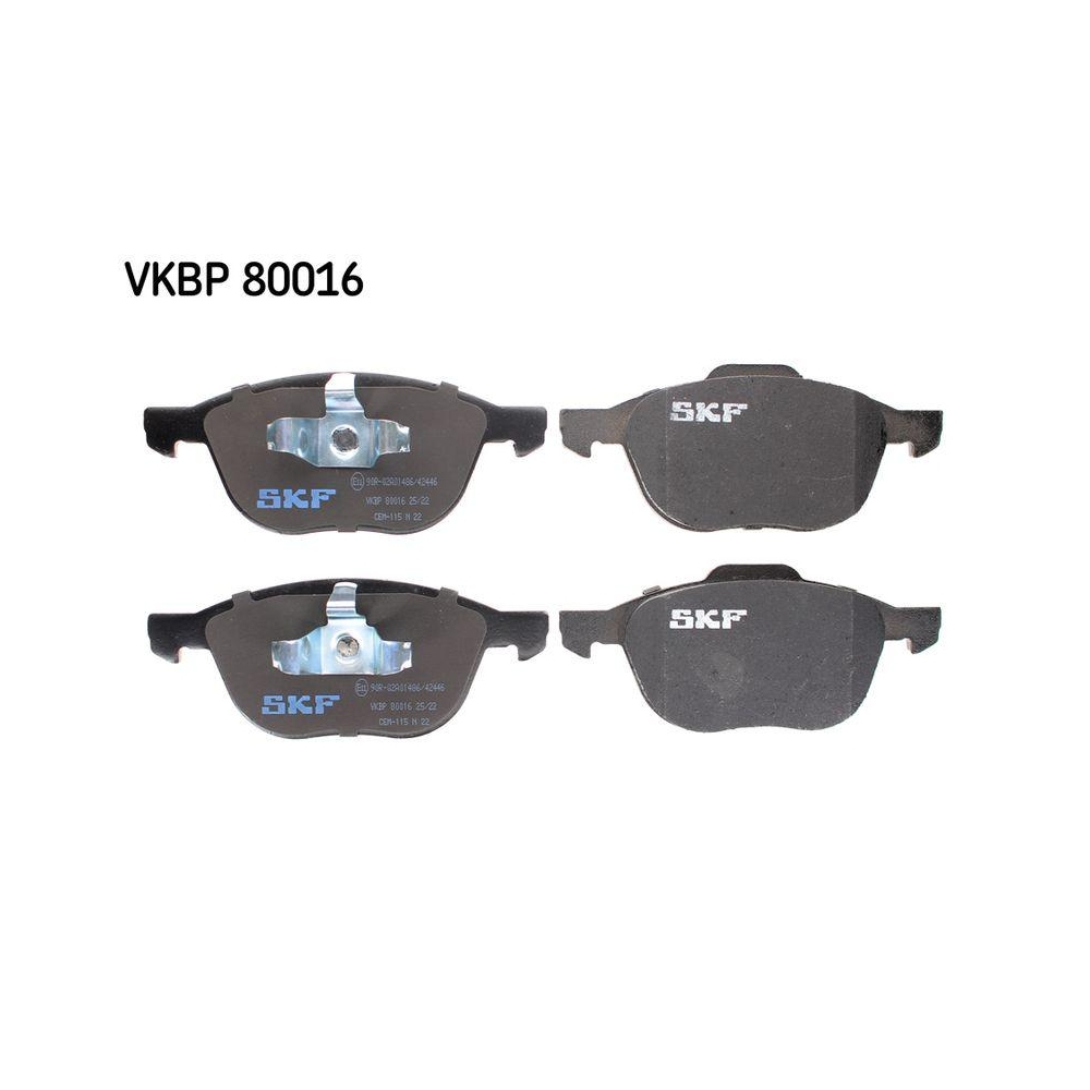 Bremsbelagsatz, Scheibenbremse SKF VKBP 80016 für FORD MAZDA RENAULT VOLVO