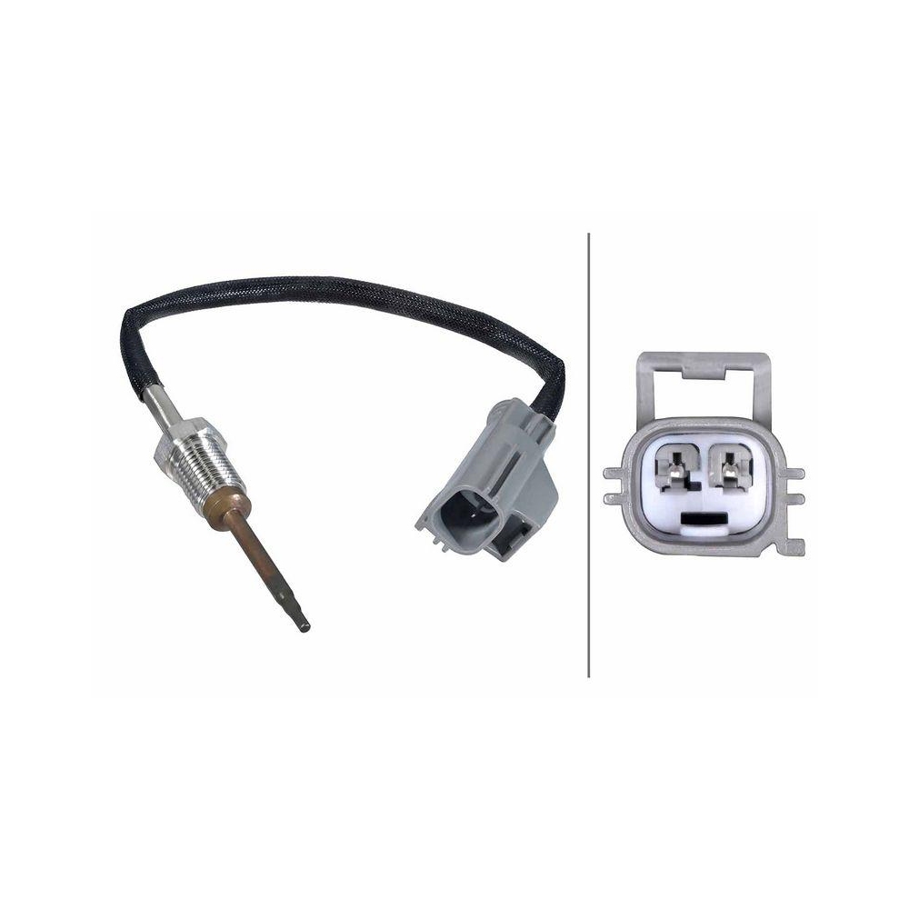 HELLA Sensor, Abgastemperatur 6PT 358 226-511 f&uuml;r FORD, vor Katalysator