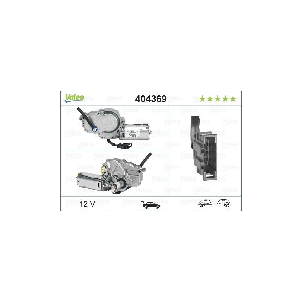 Wischermotor VALEO 404369 ORIGINAL TEIL für SEAT VW, hinten
