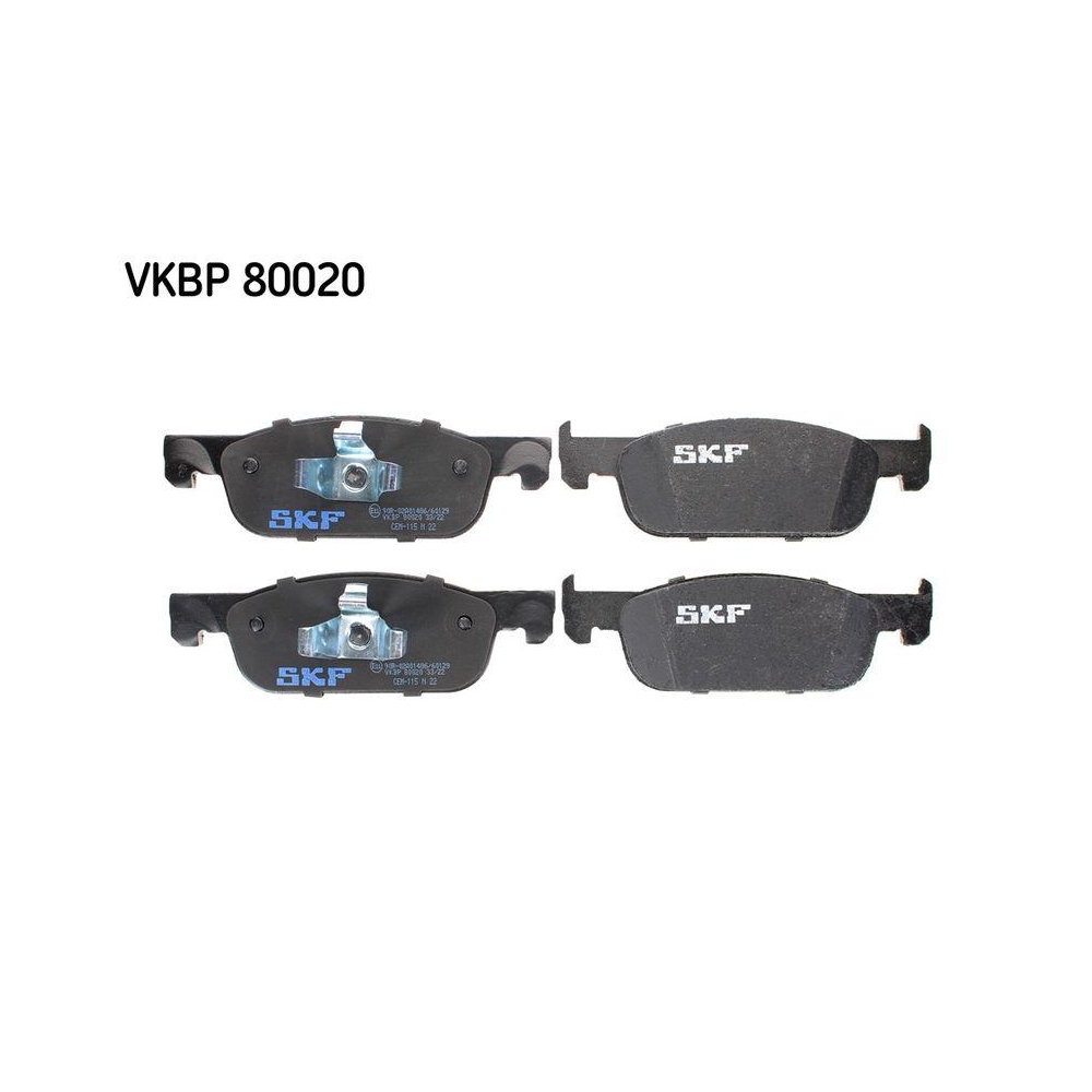 Bremsbelagsatz, Scheibenbremse SKF VKBP 80020 für LADA RENAULT DACIA