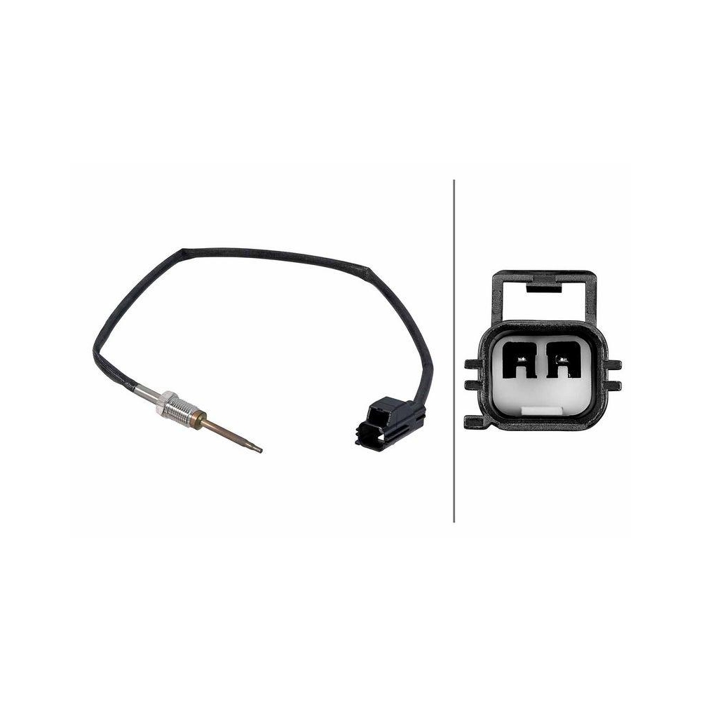 HELLA Sensor, Abgastemperatur 6PT 358 226-531 für FORD VOLVO, vor Katalysator