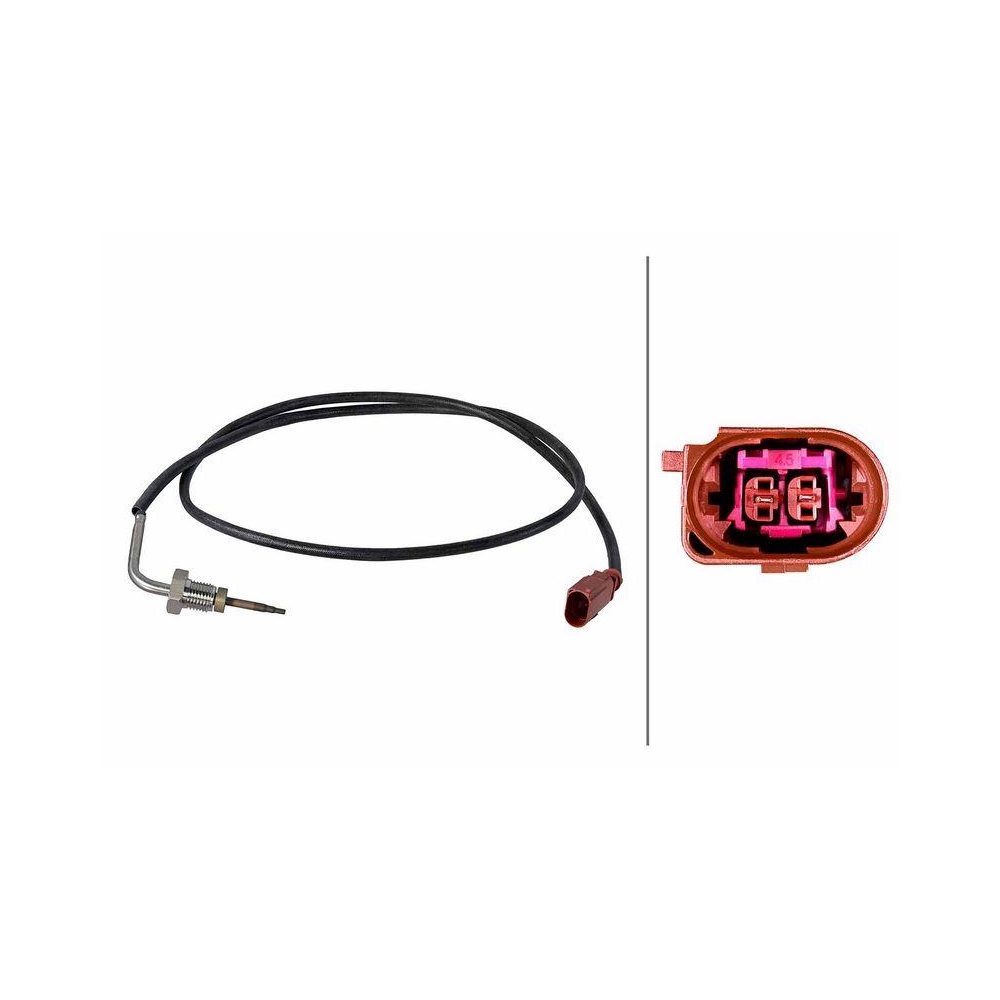 HELLA Sensor, Abgastemperatur 6PT 358 226-541 f&uuml;r AUDI VW, vor Katalysator