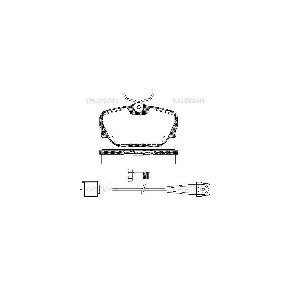Bremsbelagsatz, Scheibenbremse TRISCAN 8110 11949 f&uuml;r BMW, Vorderachse