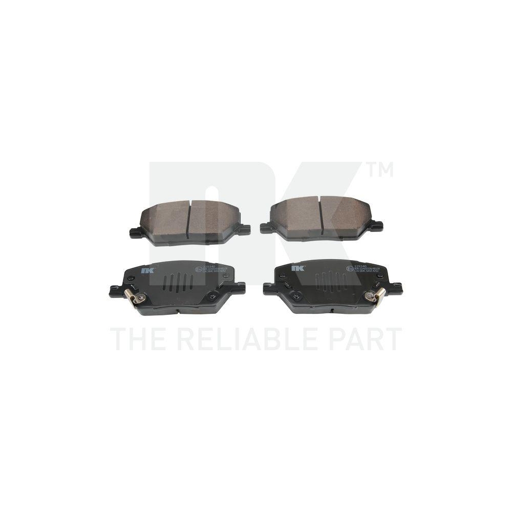 Bremsbelagsatz, Scheibenbremse NK 229340 f&uuml;r ALFA ROMEO FIAT JEEP, Vorderachse
