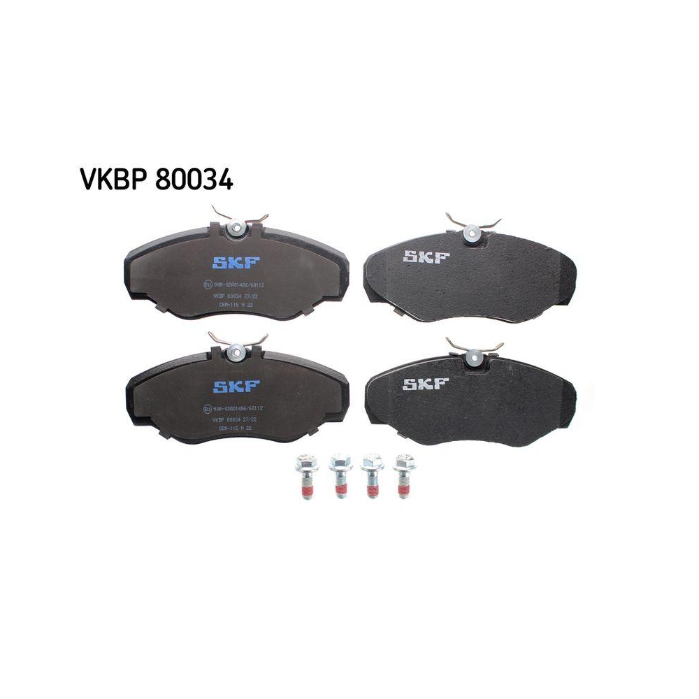 Bremsbelagsatz, Scheibenbremse SKF VKBP 80034 f&uuml;r NISSAN OPEL RENAULT VAUXHALL