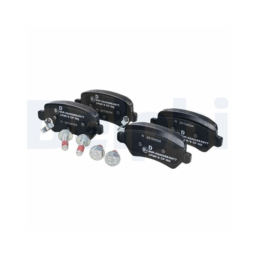 DELPHI LP3615 Bremsbelagsatz, Scheibenbremse f&uuml;r KIA, Hinterachse