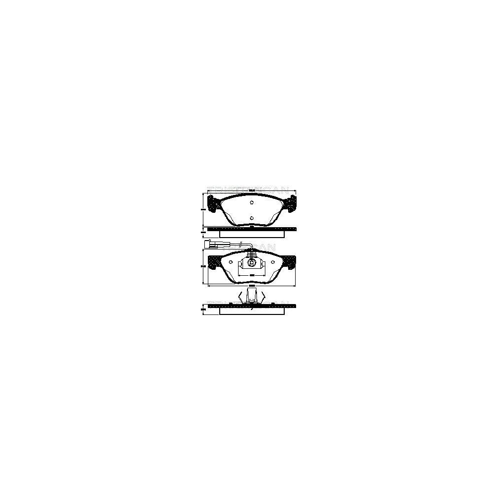 Bremsbelagsatz, Scheibenbremse TRISCAN 8110 12007 für ALFA ROMEO FIAT LANCIA