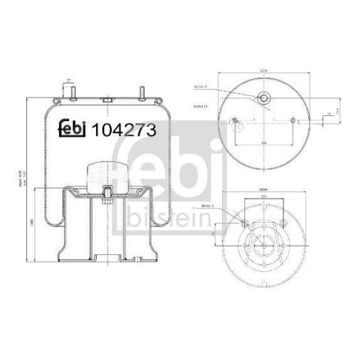 FEBI BILSTEIN 1004273 Federbalg, Luftfederung f&uuml;r BARTOLETTI ROLFO VIBERTI ZORZI